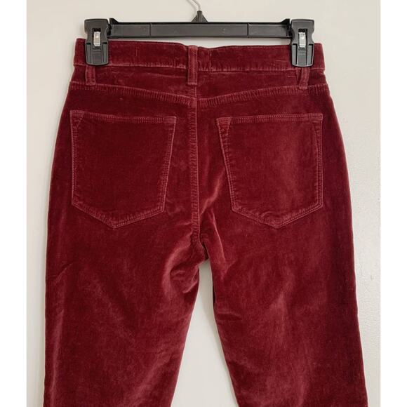 Maroon Pinot FRAME Denim Le High Skinny Velveteen Jeans 24 - Picture 6 of 8